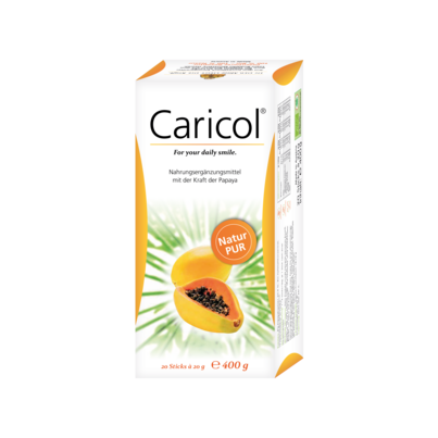 Sie sehen eine Packung Caricol®, 20 x 20g, Produktbild: 01 Caricol®, 20 x 20g, A-Nr.: 2850381 - 01