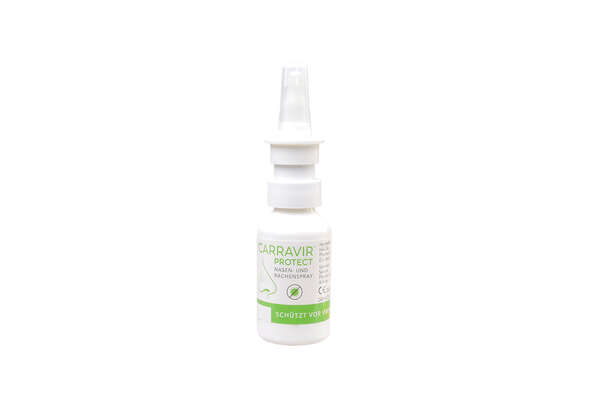 Sie sehen eine Packung Carravir Protect Nasen-/Rachenspray 30ml, Produktbild: 04 Carravir Protect Nasen-/Rachenspray 30ml, A-Nr.: 5395115 - 04