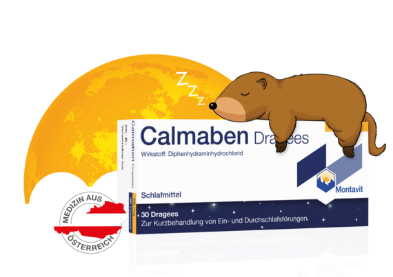 Sie sehen eine Packung Calmaben Dragees, Produktbild: 03 Calmaben Dragees, A-Nr.: 2428802 - 03