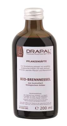 Sie sehen eine Packung DRAPAL® Brennnessel bio Pflanzensaft, Produktbild: 01 DRAPAL® Brennnessel bio Pflanzensaft, A-Nr.: 5008331 - 01