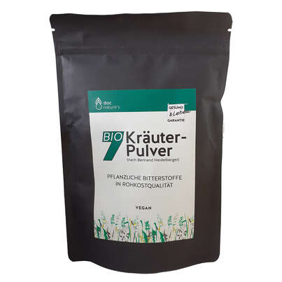 Sie sehen eine Packung doc nature’s BIO 7 Kräuter-Pulver, Nachfüllbeutel, Produktbild: 01 doc nature’s BIO 7 Kräuter-Pulver, Nachfüllbeutel, A-Nr.: 5619508 - 01