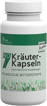 Sie sehen eine Packung doc nature’s BIO 7 Kräuter-Kapseln 400 mg, Produktbild: 01 doc nature’s BIO 7 Kräuter-Kapseln 400 mg, A-Nr.: 5619862 - 01