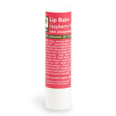 Sie sehen eine Packung Bioselect Lip Balm raspberry flavor, Produktbild: 01 Bioselect Lip Balm raspberry flavor, A-Nr.: 4567324 - 01