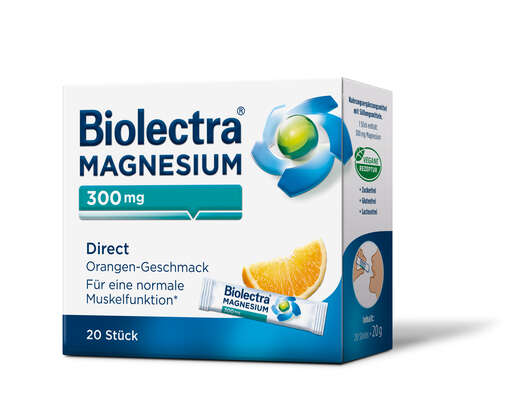Biolectra® Magnesium 300 mg Direct Orange Sticks 20 Stück, A-Nr.: 4789349 - 01