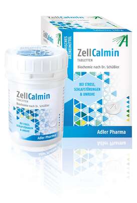 Sie sehen eine Packung Adler Zell CalminTbl. Biochemie nach Dr. Schüßler, Produktbild: 01 Adler Zell CalminTbl. Biochemie nach Dr. Schüßler, A-Nr.: 4104334 - 01