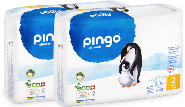 Sie sehen eine Packung Bio Windeln Mini Jumbo 3-6kg Pinguin – Pingo Swiss, Produktbild: 01 Bio Windeln Mini Jumbo 3-6kg Pinguin – Pingo Swiss, A-Nr.: 4559537 - 01