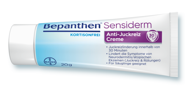 Sie sehen eine Packung Bepanthen® Sensiderm Creme, Produktbild: 04 Bepanthen® Sensiderm Creme, A-Nr.: 3917584 - 04