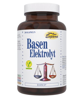 Sie sehen eine Packung Espara Basen Elektrolyt Kapseln, Produktbild: 01 Espara Basen Elektrolyt Kapseln, A-Nr.: 3168220 - 01