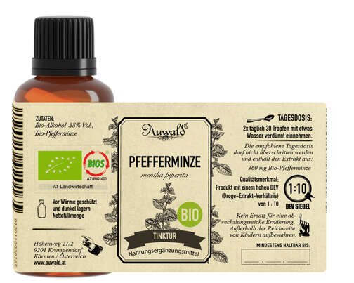Auwald® - Pfefferminze - BIO Tropfen (Auszug, Extrakt, Essenz), A-Nr.: 5680123 - 04