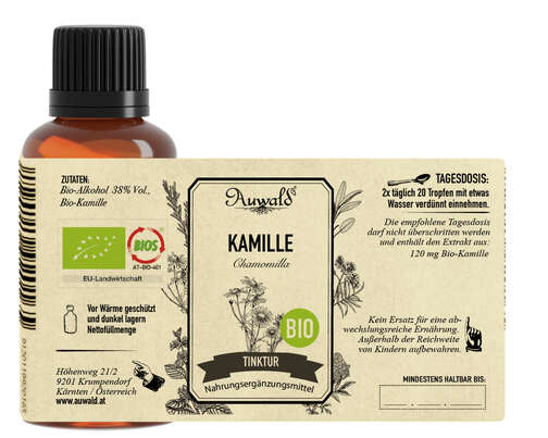 Auwald® - Kamille - BIO Tropfen (Auszug, Extrakt, Essenz), A-Nr.: 5709648 - 03