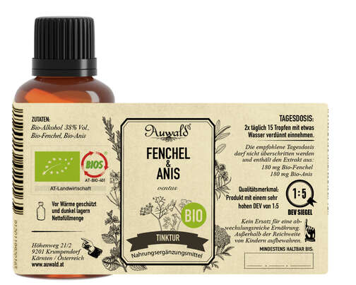 Auwald® - Fenchel &amp; Anis- BIO Tropfen (Auszug, Extrakt, Essenz), A-Nr.: 5709499 - 04
