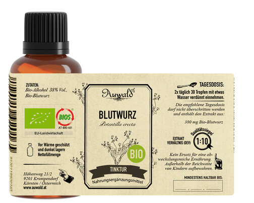 Auwald® - Blutwurz BIO Tropfen (Auszug, Extrakt, Essenz), A-Nr.: 5709594 - 03