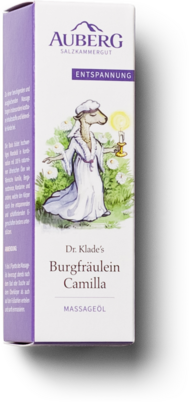 Sie sehen eine Packung AUBERG Massage Öl Burgfräulein Camilla, Produktbild: 01 AUBERG Massage Öl Burgfräulein Camilla, A-Nr.: 5462372 - 01