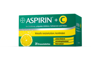 Sie sehen eine Packung Aspirin® +C - Brausetabletten, Produktbild: 01 Aspirin® +C - Brausetabletten, A-Nr.: 0497874 - 01