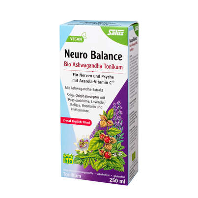 Sie sehen eine Packung Neuro Balance Bio Ashwagandha Tonikum, Produktbild: 01 Neuro Balance Bio Ashwagandha Tonikum, A-Nr.: 5063488 - 01