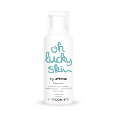 Sie sehen eine Packung Aquatadeus Pflegelotion, Produktbild: 01 Aquatadeus Pflegelotion, A-Nr.: 4361195 - 01