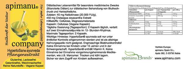 Sie sehen eine Packung Apimanu Hypertosan Ayurveda Kapseln, Produktbild: 05 Apimanu Hypertosan Ayurveda Kapseln, A-Nr.: 3119724 - 05