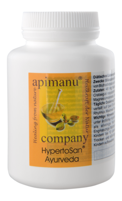 Sie sehen eine Packung Apimanu Hypertosan Ayurveda Kapseln, Produktbild: 01 Apimanu Hypertosan Ayurveda Kapseln, A-Nr.: 3119701 - 01