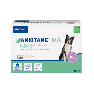 Sie sehen eine Packung Anxitane M/L für Hunde, Produktbild: 01 Anxitane M/L für Hunde, A-Nr.: 4736063 - 01