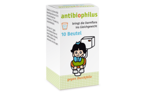 Sie sehen eine Packung Antibiophilus Pulver, Produktbild: 01 Antibiophilus Pulver, A-Nr.: 0694008 - 01