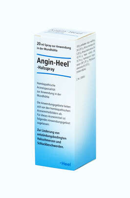 Sie sehen eine Packung Angin-Heel® Halsspray, Produktbild: 02 Angin-Heel® Halsspray, A-Nr.: 4983293 - 02