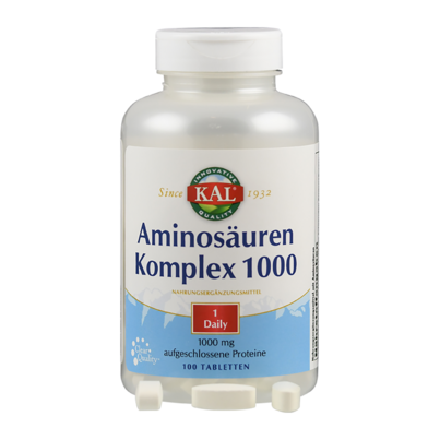 Sie sehen eine Packung Supplementa Aminosäure Complex Tabletten, Produktbild: 04 Supplementa Aminosäure Complex Tabletten, A-Nr.: 5395339 - 04