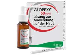 Sie sehen eine Packung ALOPEXY 50 mg/ml (5%), Produktbild: 01 ALOPEXY 50 mg/ml (5%), A-Nr.: 3905575 - 01