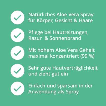 Sie sehen eine Packung Casida Aloe Vera Spray für Haut & Haare, Produktbild: 03 Casida Aloe Vera Spray für Haut & Haare, A-Nr.: 5423188 - 03