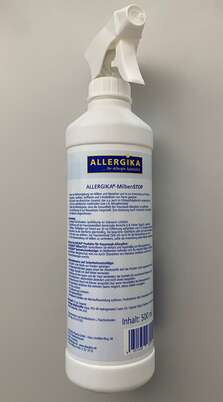 Sie sehen eine Packung ALLERGIKA®- MilbenSTOP 500mL, Produktbild: 01 ALLERGIKA®- MilbenSTOP 500mL, A-Nr.: 3258354 - 01