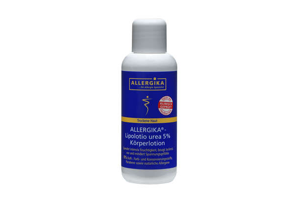 Sie sehen eine Packung ALLERGIKA®-Lipolotio Urea 5%, Produktbild: 02 ALLERGIKA®-Lipolotio Urea 5%, A-Nr.: 4098473 - 02