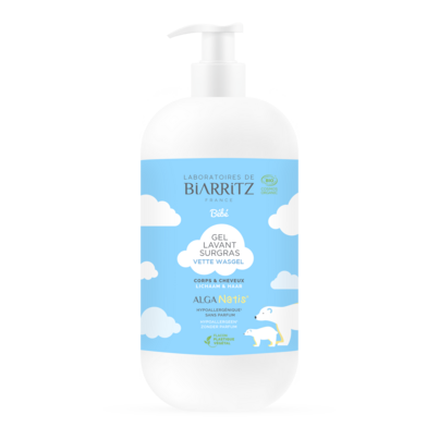 Sie sehen eine Packung Alga Natis rückfettendes Waschgel bio 500 ml LdB, Produktbild: 01 Alga Natis rückfettendes Waschgel bio 500 ml LdB, A-Nr.: 5279840 - 01