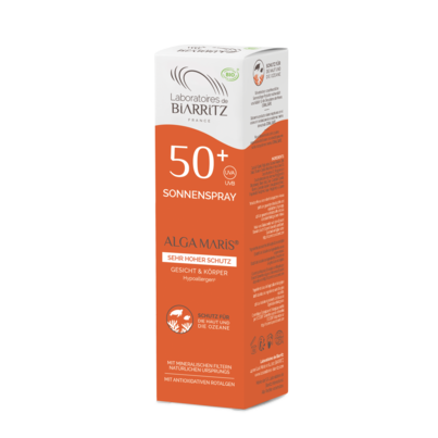 Sie sehen eine Packung Alga Maris Sonnenspray LSF50 Bio LDB, Produktbild: 03 Alga Maris Sonnenspray LSF50 Bio LDB, A-Nr.: 4832401 - 03