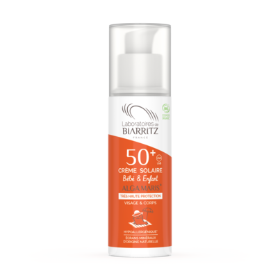 Sie sehen eine Packung Alga Maris Sonnencreme Kinder LSF50+ Bio LDB, Produktbild: 01 Alga Maris Sonnencreme Kinder LSF50+ Bio LDB, A-Nr.: 4832335 - 01