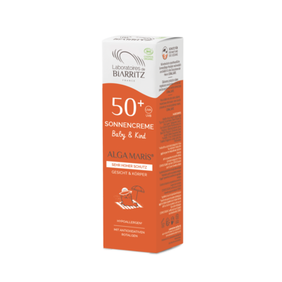 Sie sehen eine Packung Alga Maris Sonnencreme Kinder LSF50+ Bio LDB, Produktbild: 03 Alga Maris Sonnencreme Kinder LSF50+ Bio LDB, A-Nr.: 4832335 - 03