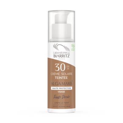 Sie sehen eine Packung Alga Maris Sonnencreme Gesicht getönt LSF30 Bio LDB, Produktbild: 01 Alga Maris Sonnencreme Gesicht getönt LSF30 Bio LDB, A-Nr.: 4832306 - 01