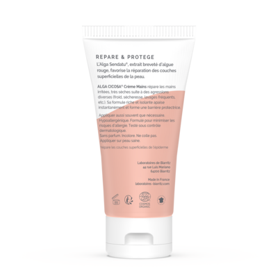 Sie sehen eine Packung Alga Cicosa reparierende Handcreme Bio LdB, Produktbild: 02 Alga Cicosa reparierende Handcreme Bio LdB, A-Nr.: 5384761 - 02