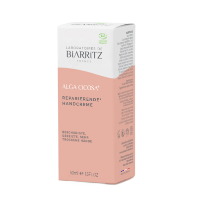 Sie sehen eine Packung Alga Cicosa reparierende Handcreme Bio LdB, Produktbild: 03 Alga Cicosa reparierende Handcreme Bio LdB, A-Nr.: 5384761 - 03