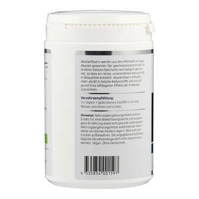 Sie sehen eine Packung Supplementa Akazienfaser-Pulver Bio, Produktbild: 02 Supplementa Akazienfaser-Pulver Bio, A-Nr.: 5395730 - 02