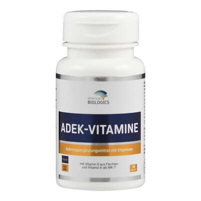 Sie sehen eine Packung Supplementa ADEK-Vitamine Kapseln, Produktbild: 01 Supplementa ADEK-Vitamine Kapseln, A-Nr.: 5597563 - 01