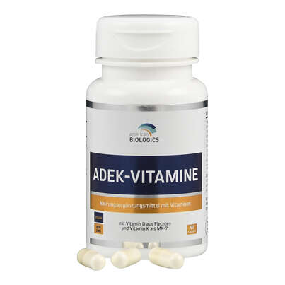 Sie sehen eine Packung Supplementa ADEK-Vitamine Kapseln, Produktbild: 04 Supplementa ADEK-Vitamine Kapseln, A-Nr.: 5597563 - 04