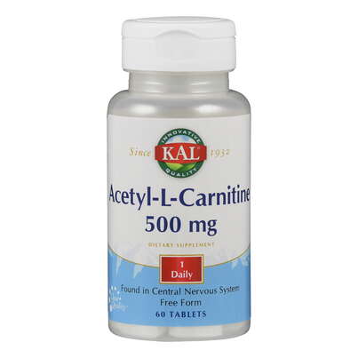 Sie sehen eine Packung Supplementa Acetyl-l-Carnitin KAL Tabletten, Produktbild: 01 Supplementa Acetyl-l-Carnitin KAL Tabletten, A-Nr.: 5598433 - 01