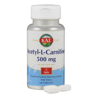 Sie sehen eine Packung Supplementa Acetyl-l-Carnitin KAL Tabletten, Produktbild: 04 Supplementa Acetyl-l-Carnitin KAL Tabletten, A-Nr.: 5598433 - 04