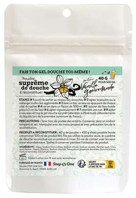 Duschgel in Pulverform Vanille Gourmande StepOne 40gr = 500ml, A-Nr.: 5838104 - 01