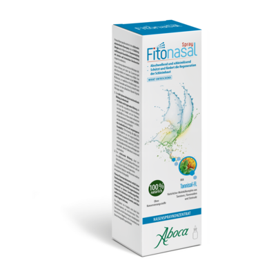 Sie sehen eine Packung Aboca Fitonasal Nasenspraykonzentrat, Produktbild: 01 Aboca Fitonasal Nasenspraykonzentrat, A-Nr.: 5571865 - 01