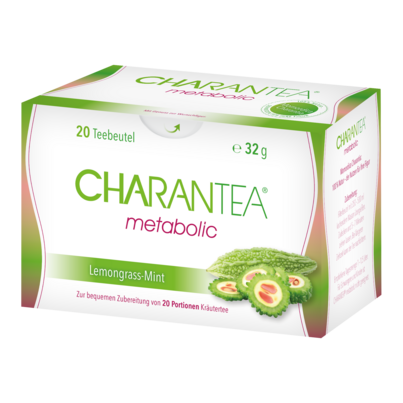 Sie sehen eine Packung Charantea® metabolic lemongrass/mint, Produktbild: 01 Charantea® metabolic lemongrass/mint, A-Nr.: 5235386 - 01