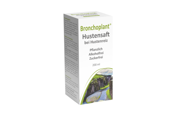 Sie sehen eine Packung Bronchoplant® Hustensaft bei Hustenreiz, Produktbild: 01 Bronchoplant® Hustensaft bei Hustenreiz, A-Nr.: 5344796 - 01