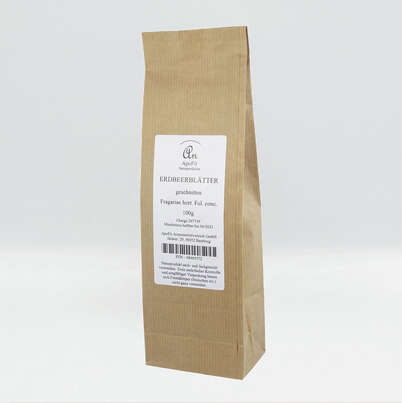 Sie sehen eine Packung Erdbeerblätter geschnitten, Produktbild: 01 Erdbeerblätter geschnitten, A-Nr.: 4791381 - 01