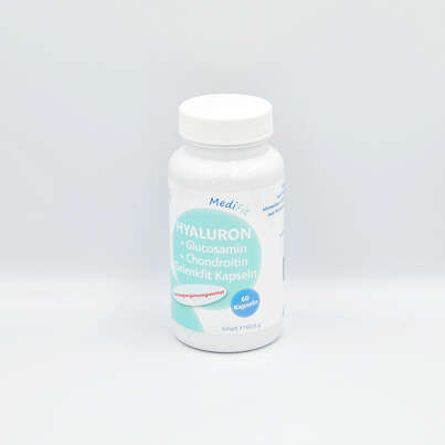 Sie sehen eine Packung Hyaluron + Glucosamin + Chondroitin GelenkFit Kapseln, Produktbild: 01 Hyaluron + Glucosamin + Chondroitin GelenkFit Kapseln, A-Nr.: 4547244 - 01