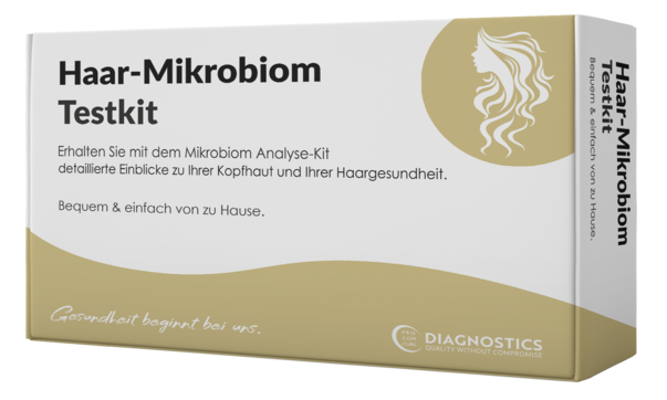 Sie sehen eine Packung HAAR-MIKROBIOM TESTKIT, Produktbild: 01 HAAR-MIKROBIOM TESTKIT, A-Nr.: 5825509 - 01