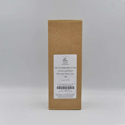 Sie sehen eine Packung Johannisbeerblätter schwarz geschnitten, Produktbild: 01 Johannisbeerblätter schwarz geschnitten, A-Nr.: 4791688 - 01